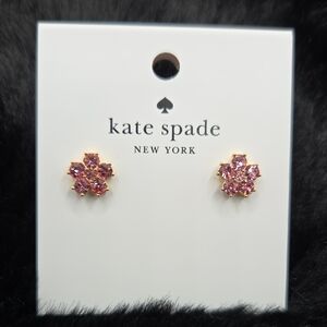 Kate Spade Pink Crystal Flower Studs